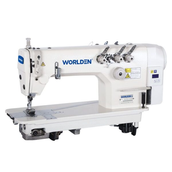 WORLDEN Direct drive three needle chainstitch sewing machine