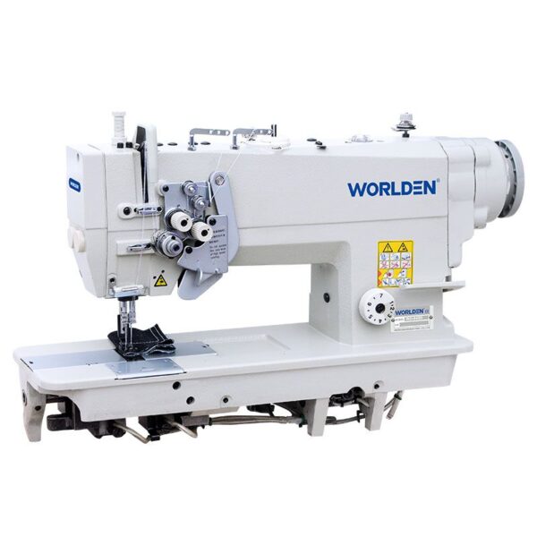WORLDEN Direct drive double needle lockstitch with split needle bar