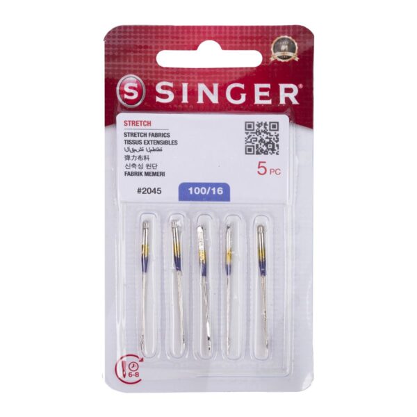 SINGER Ball Point (2045) Sewing Machine Needles, Size 16
