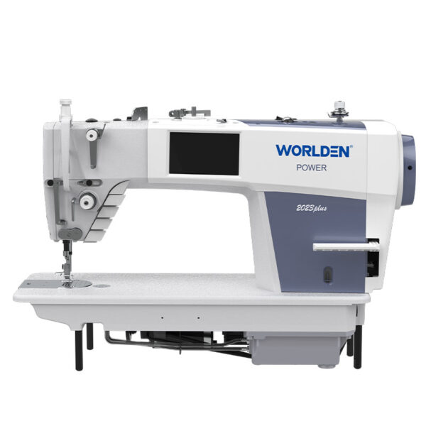 WORLDEN Stepper motor three-drive lockstitch machine with  pattern stitch (sealed oil tank, double blade)